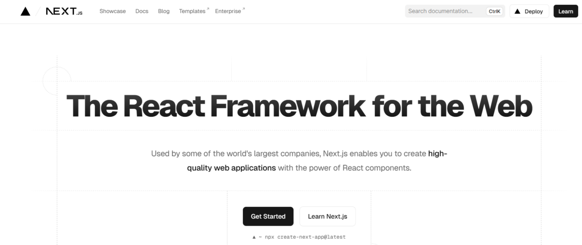 Next.js home page 