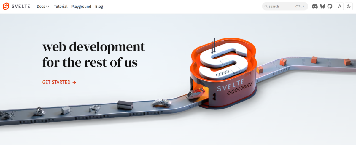 Svelte homepage