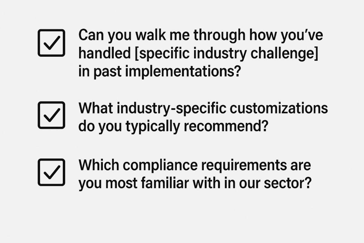 Implementation questions for erp